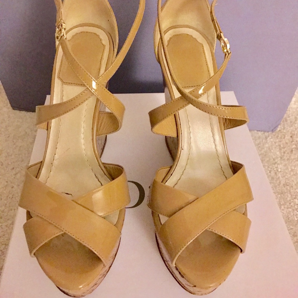 Dior Nude Cork Wedges - Picture 6 of 8
